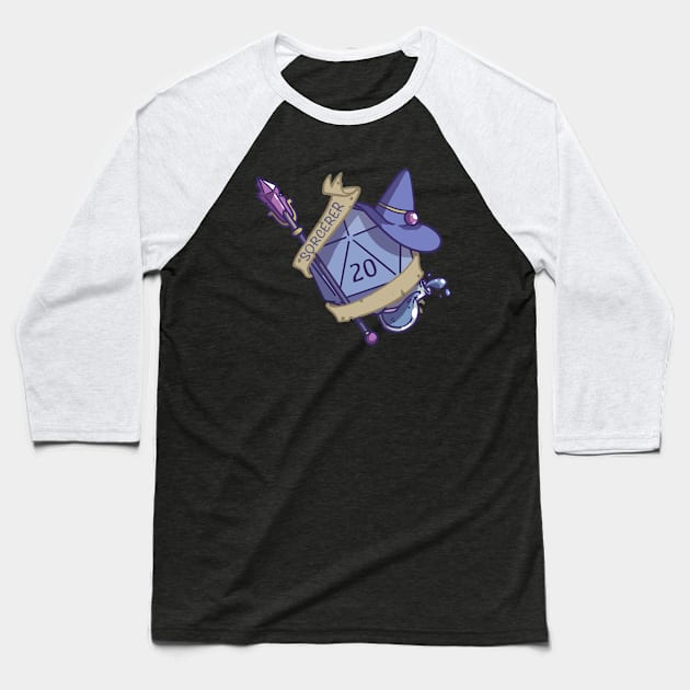 DND fantasy D20 Sorcerer Baseball T-Shirt by SpicyCookiie